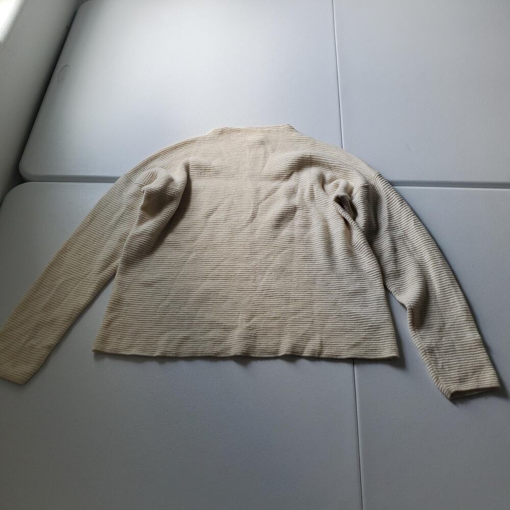 Cubus Sweater Womens XL Beige 100% Merino Wool Crew Neck Pullover Knit